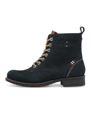 Ghete de piele cu garnituri textile, Albastru ultramarin