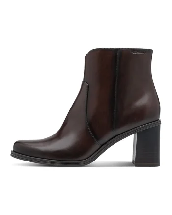 Botine de piele si piele ecologica, Maro cognac