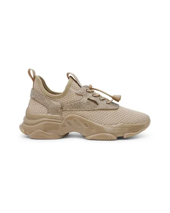 Pantofi sport decorati cu strasuri Match-RE, Maro nisip