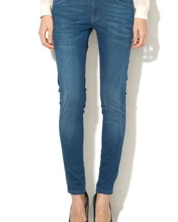 Blugi slim fit cu talie medie Aero, Bleumarin