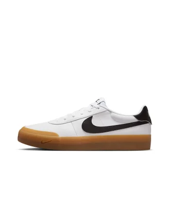 Pantofi sport low-cut din piele ecologica Court, Negru stins/Alb optic