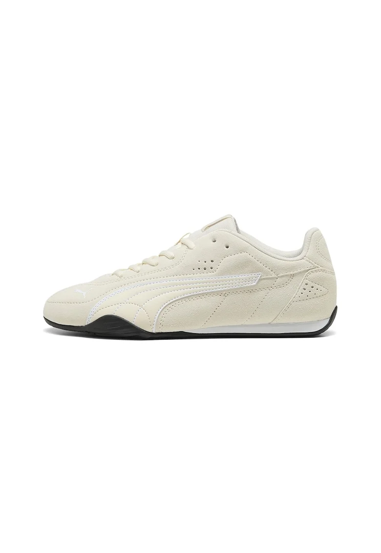 Pantofi sport Catch de piele si piele intoarsa, Alb fildes