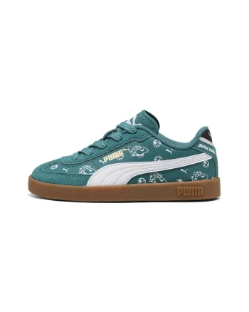 Pantofi sport Club II Era din piele ecologica cu model, Negru/Alb optic/Albastru petrol