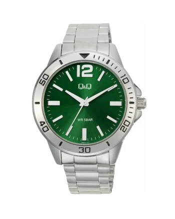 Ceas barbatesc  Q28B-011PY, 44mm, argintiu, rezistent la apa 5 atm