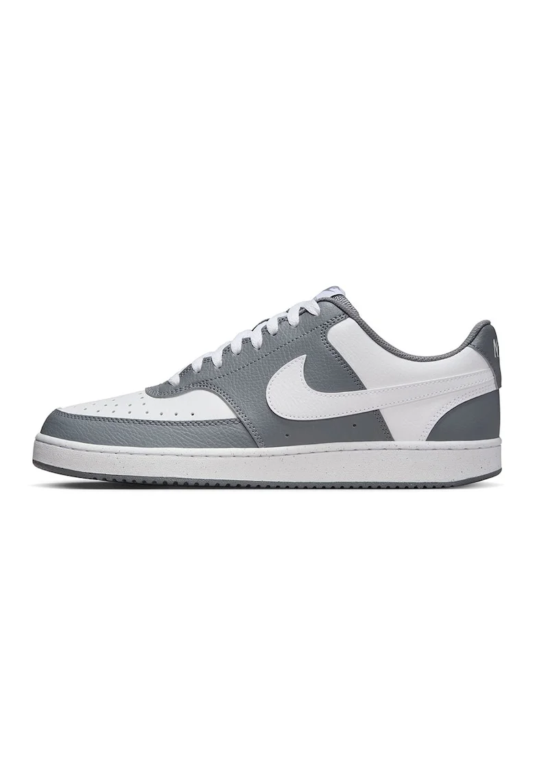 Pantofi sport Court Vision de piele ecologica, Gri/Gri deschis/Alb murdar