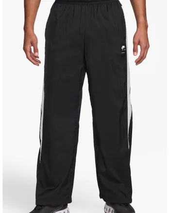 Pantaloni de trening cu buzunare cu fermoar si snururi la terminatie, Alb/Negru
