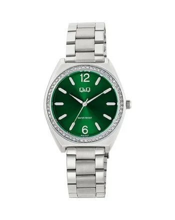 Ceas analog de dama,  Argintiu/Verde