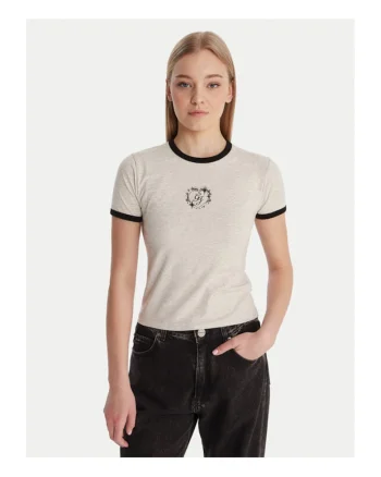 Tricou dama,  gri, bumbac 95%