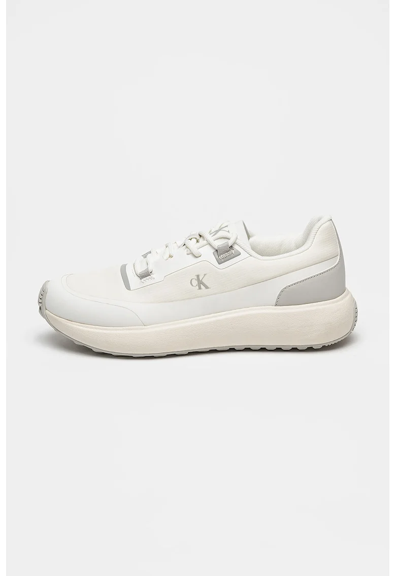 Pantofi sport cu garnituri din plasa Athleisure Runner, Alb/Bej deschis