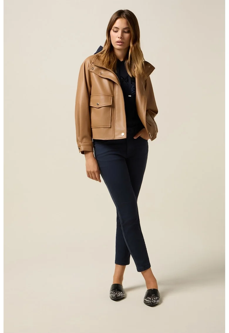 Pantaloni slim-fit din amestec de lyocell, Albastru ultramarin
