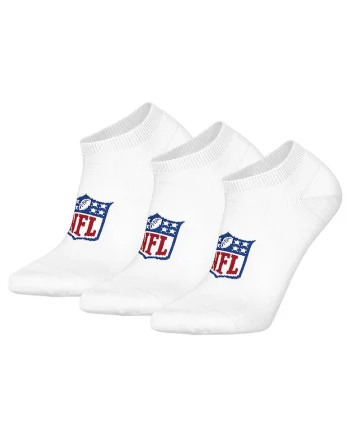 Set de sosete pana la glezna, unisex, cu logo - 3 perechi, Alb