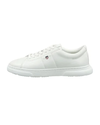 Pantofi sport de piele cu logo discret Joree, Alb optic