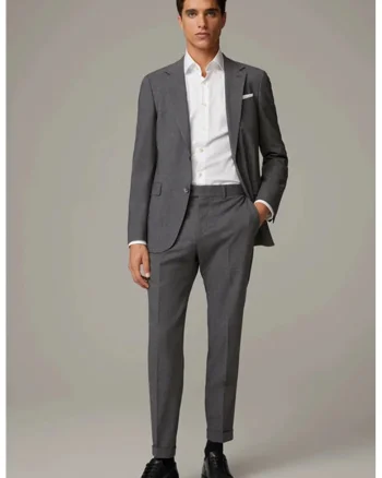 ,Pantaloni regular fit cu buzunare laterale STR12, Gri