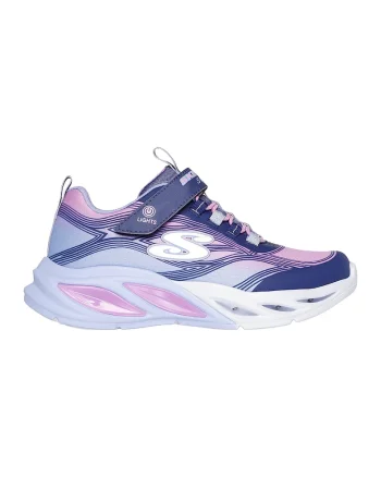 Pantofi sport S-Lights Cosmic Glow cu LED-uri, Albastru inchis/Roz pastel/Alb optic
