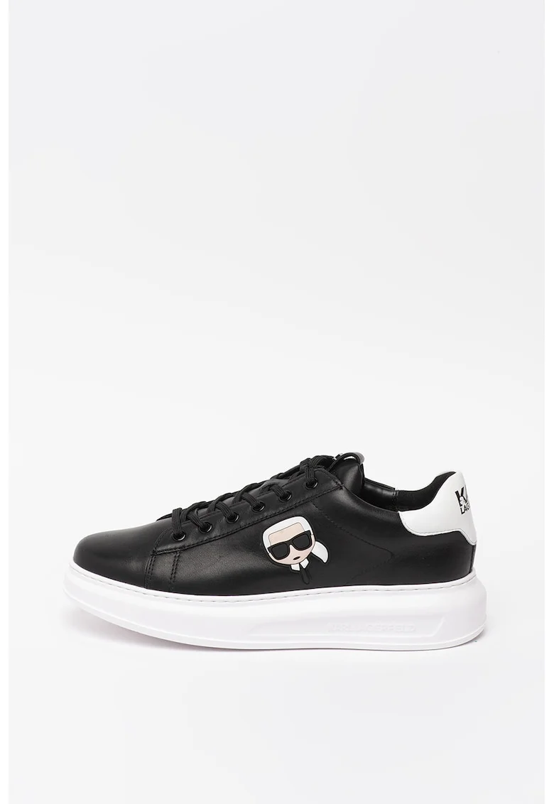 Pantofi sport din piele cu logo in relief Kapri