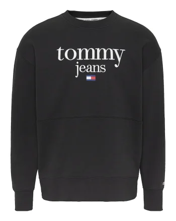 Bluza sport din amestec de bumbac organic cu logo brodat, Negru