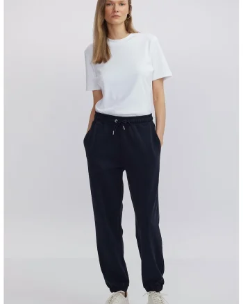 Pantaloni de trening din amestec de modal cu talie ajustabila, Albastru ultramarin