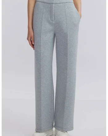 Pantaloni drepti cu buzunare laterale, Gri deschis