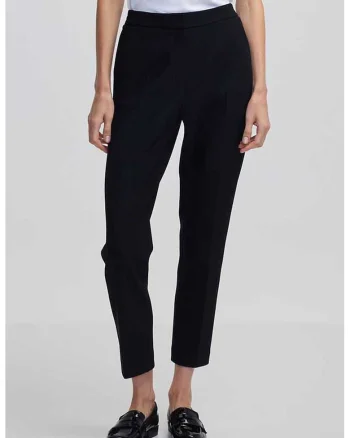 Pantaloni capri regular-fit, Negru stins