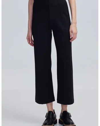 Pantaloni capri regular fit, Negru