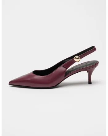 Pantofi slingback de piele Sfera, Violet pruna