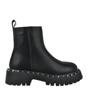 Ghete de piele cu fermoar, Negru