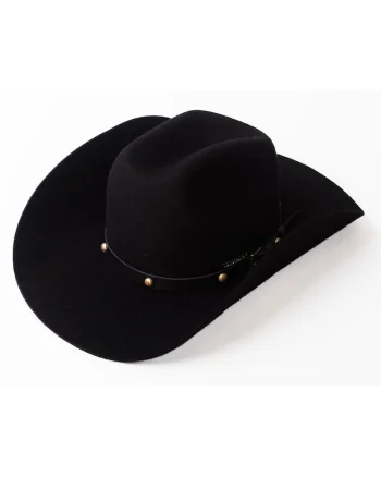 Palarie unisex din lana Original Cowboy, Negru