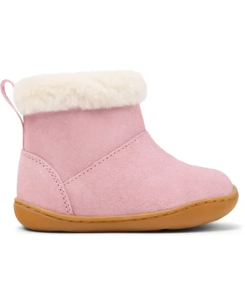 Botine de piele intoarsa Peu Cami, Roz pastel