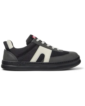 Pantofi sport de piele Runner Four, Negru/Gri