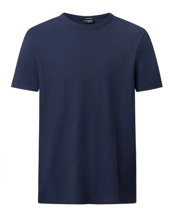 Tricou regular fit cu guler rotund 30031017, Albastru inchis