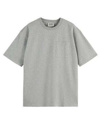 Tricou lejer cu buzunar pe piept Core 3, Gri deschis