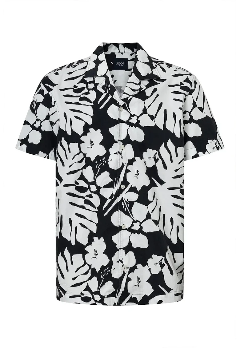 Cămașă regular fit cu mânecă scurtă și imprimeu floral JP2, Alb