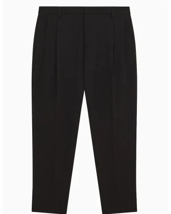 ,Pantaloni clasici cu buzunare laterale PP, Negru