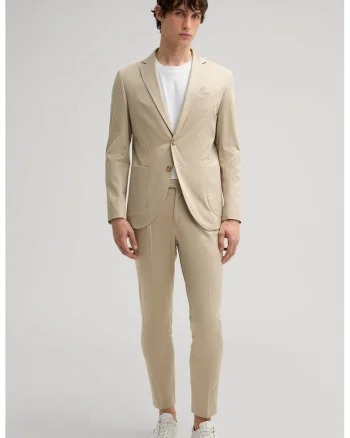 ,Pantaloni regular fit cu buzunare laterale JP7, Bej