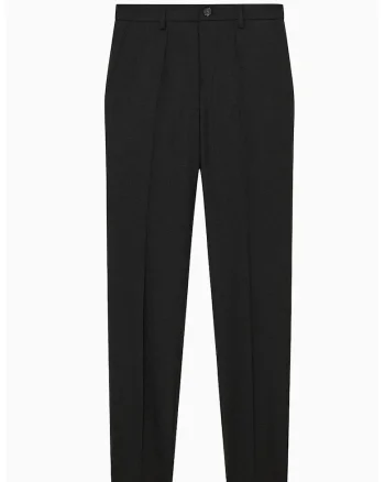 ,Pantaloni regular fit cu buzunare laterale PP6, Negru