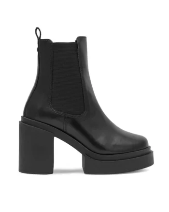 Botine dama,  590558810942639, Piele naturala, Negru