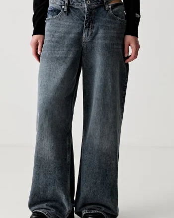 Karl Lagerfeld Jeans blugi wide leg pentru femei