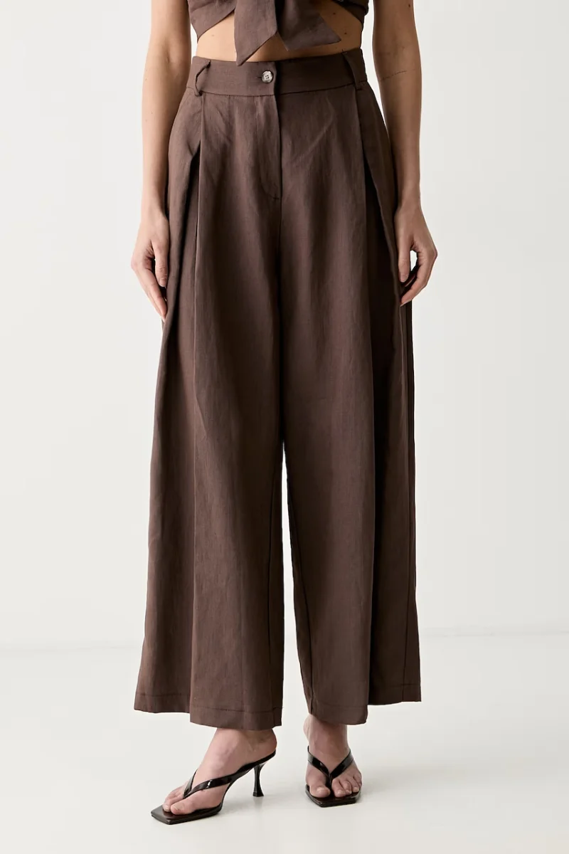 ViCOLO pantaloni culottes pentru femei din in