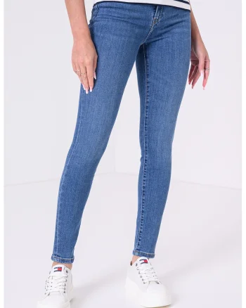 Blugi skinny cu talie medie Como, Albastru