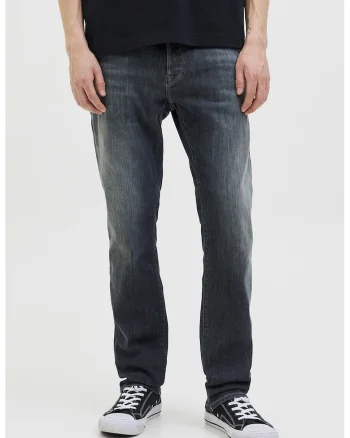 Blugi relaxed-fit din denim, Albastru inchis/Alb murdar