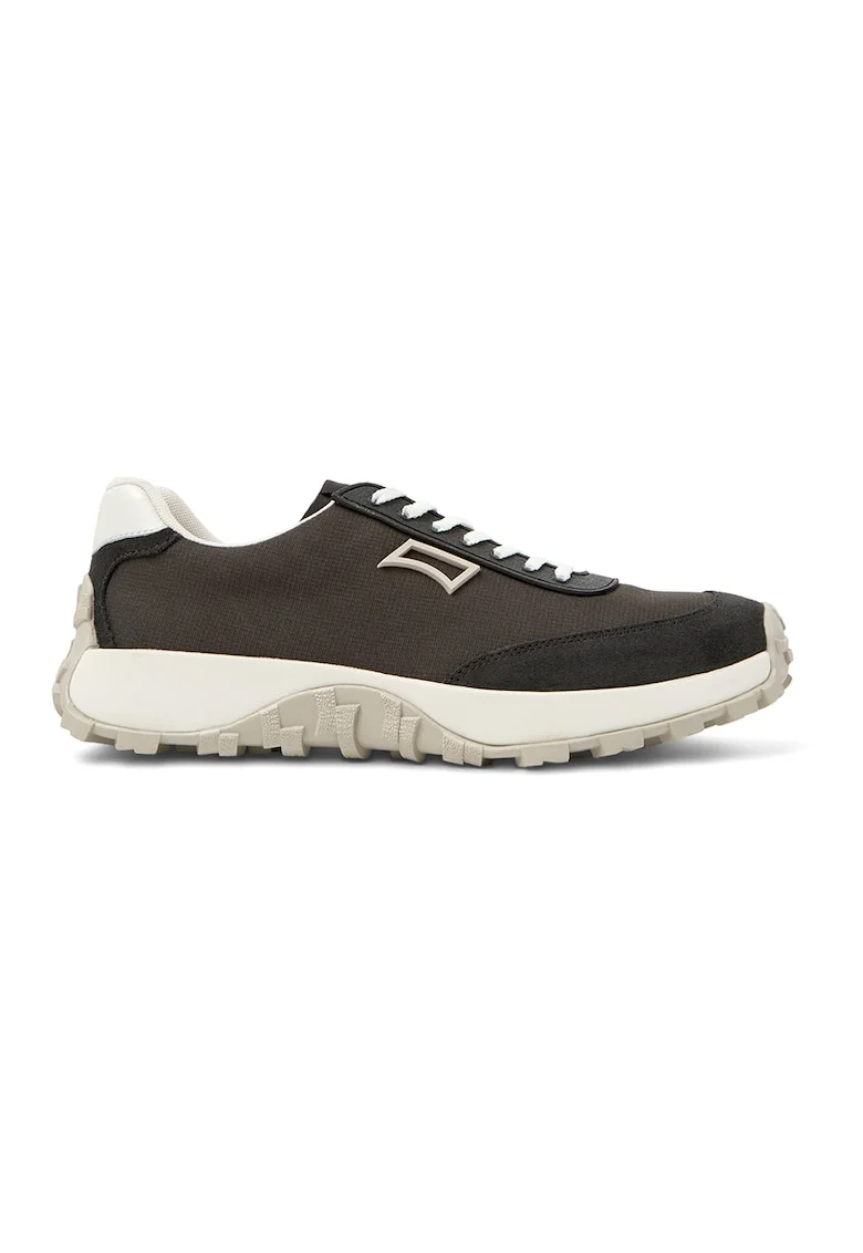 Pantofi sport cu piele nabuc Drift Trail, Gri inchis