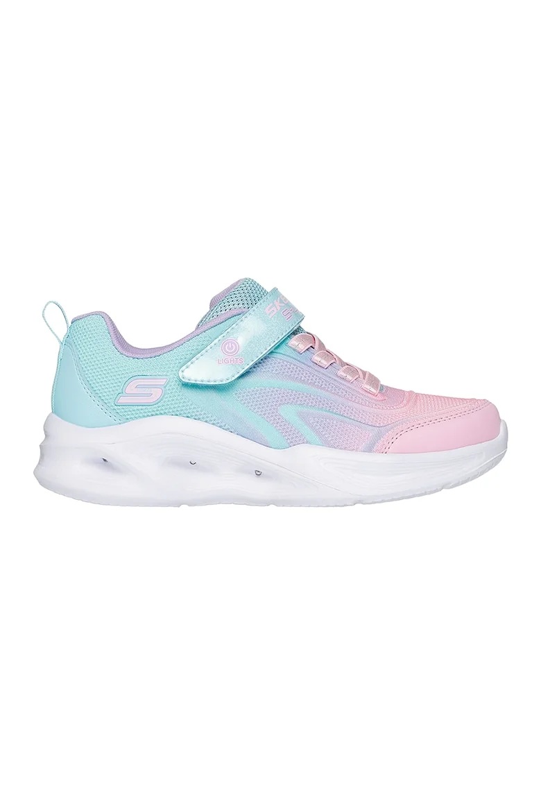 Pantofi sport Sola Glow cu LED-uri, Roz pastel/Alb optic/Albastru glaciar