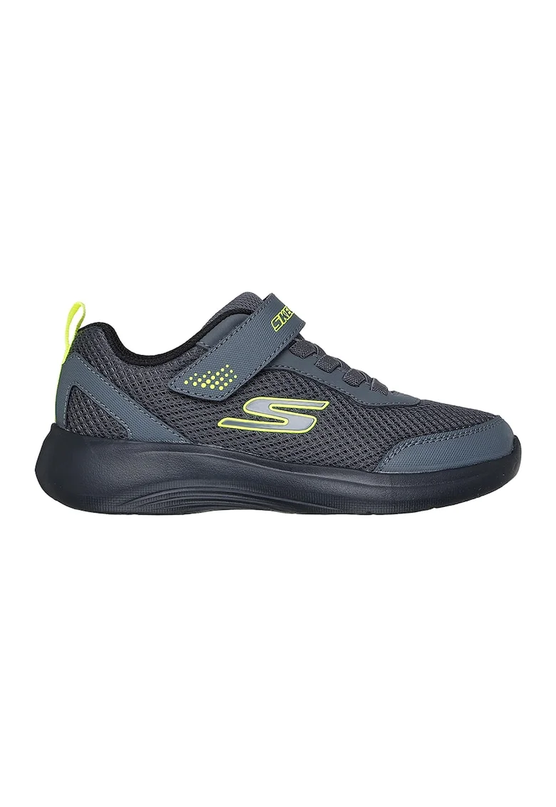 Pantofi sport cu logo si inchidere velcro Selectors-Reset Achieved, Gri carbune