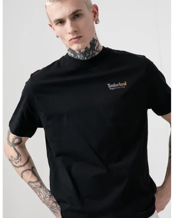 Tricou regular fit cu logo, Negru/Galben
