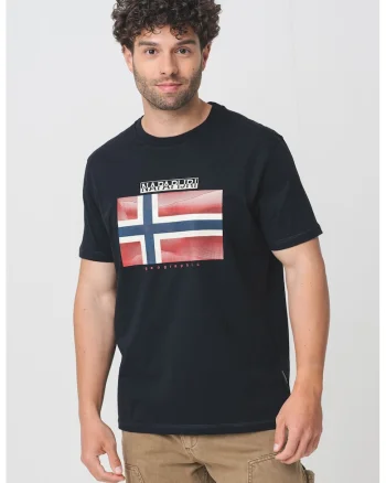 Tricou cu imprimeu logo si decolteu la baza gatului, Alb fildes/Negru/Rosu inchis