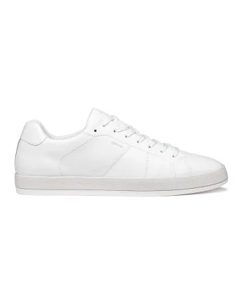 Pantofi sport Serifos din piele ecologica cu logo, Alb optic