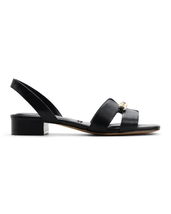 Sandale slingback cu varf patrat Blake, Negru