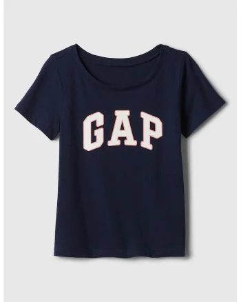 Tricou din bumbac cu logo, Alb/Roz deschis/Bleumarin