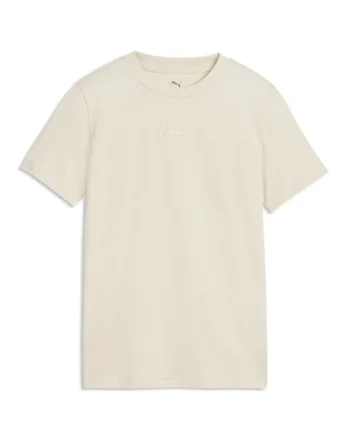 Tricou cu detaliu logo Essentials Script, Alb fildes
