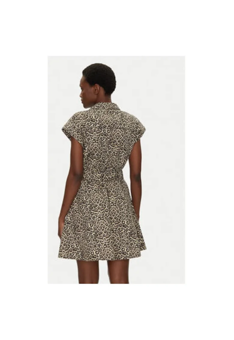 Camasa stil rochie dama  251-REVAM, Bumbac, Maro, Maro